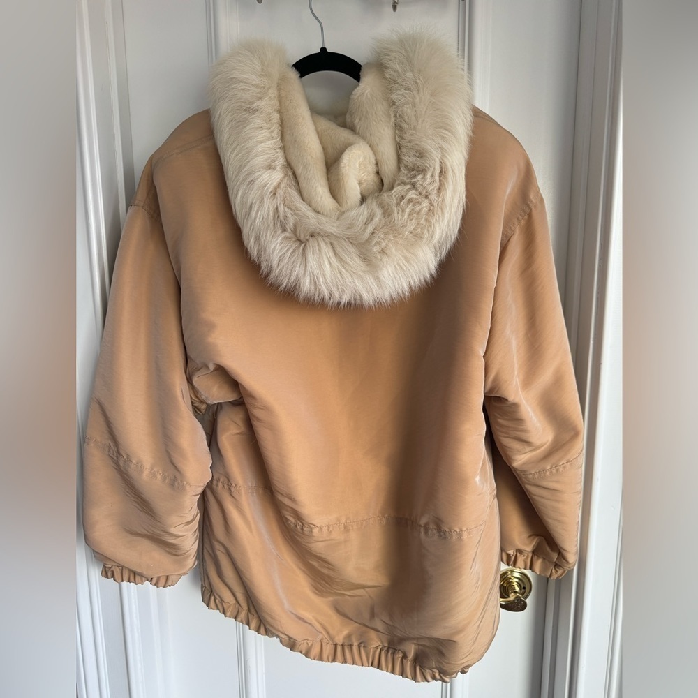Vintage J. Percy for Marvin Richards Reversible Faux Fur Coat Size Medium - Picture 9 of 9